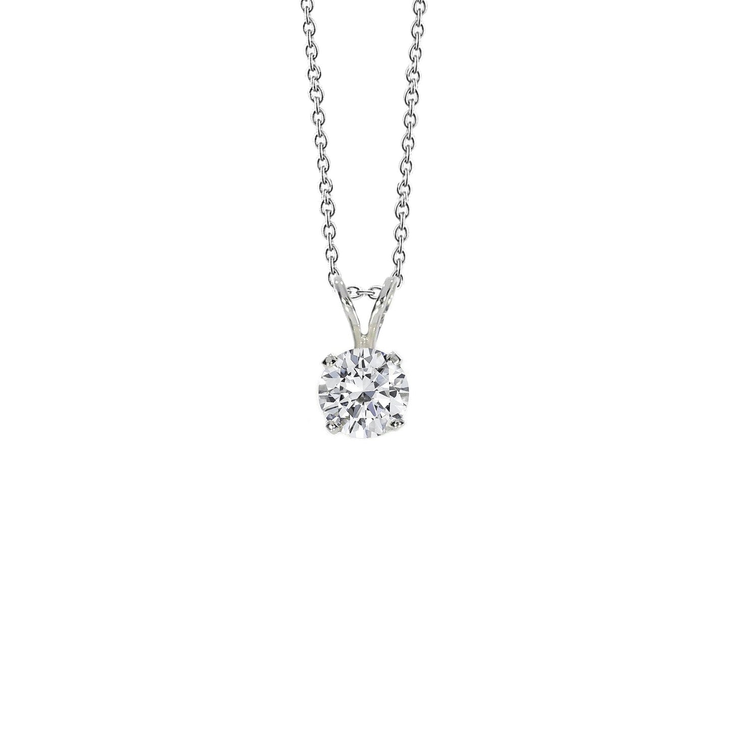 Solitário de 0.75 quilates colar de diamante redondo joias - harrychadent.pt