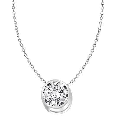 Conjunto de pingente de moldura de diamante com corte redondo de 1 quilate - harrychadent.pt