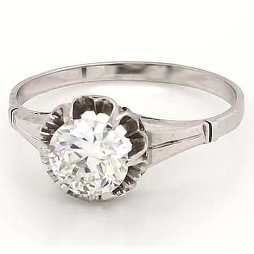 1 quilate solitário anel de diamante feminino joias de ouro branco 14k novo - harrychadent.pt