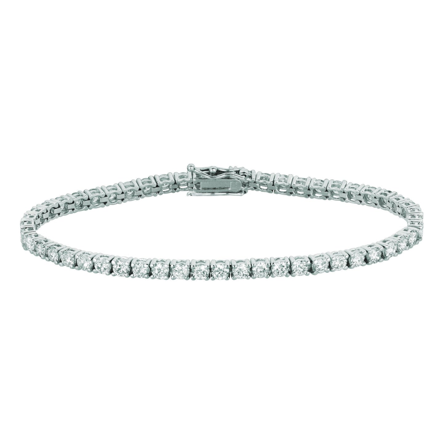 Pulseira de tênis de diamante de 10 ponteiras 5.10 quilates e ouro branco 14K - harrychadent.pt