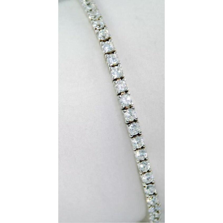 Pulseira de tênis de diamante de 10,08 quilates WG joias com corte redondo - harrychadent.pt