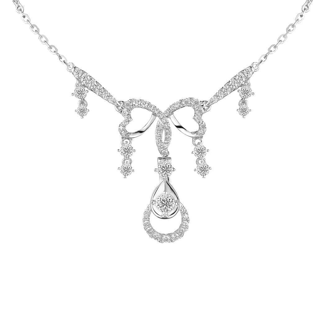 Colar de senhora de diamantes de lapidação redonda 11.50 ct branco ouro 14K - harrychadent.pt