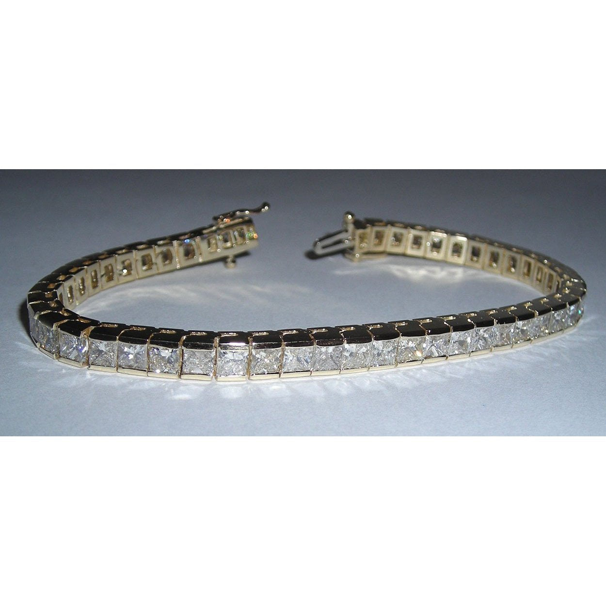 Pulseira de tênis Princesa Diamonds 12.50 quilates em ouro amarelo - harrychadent.pt