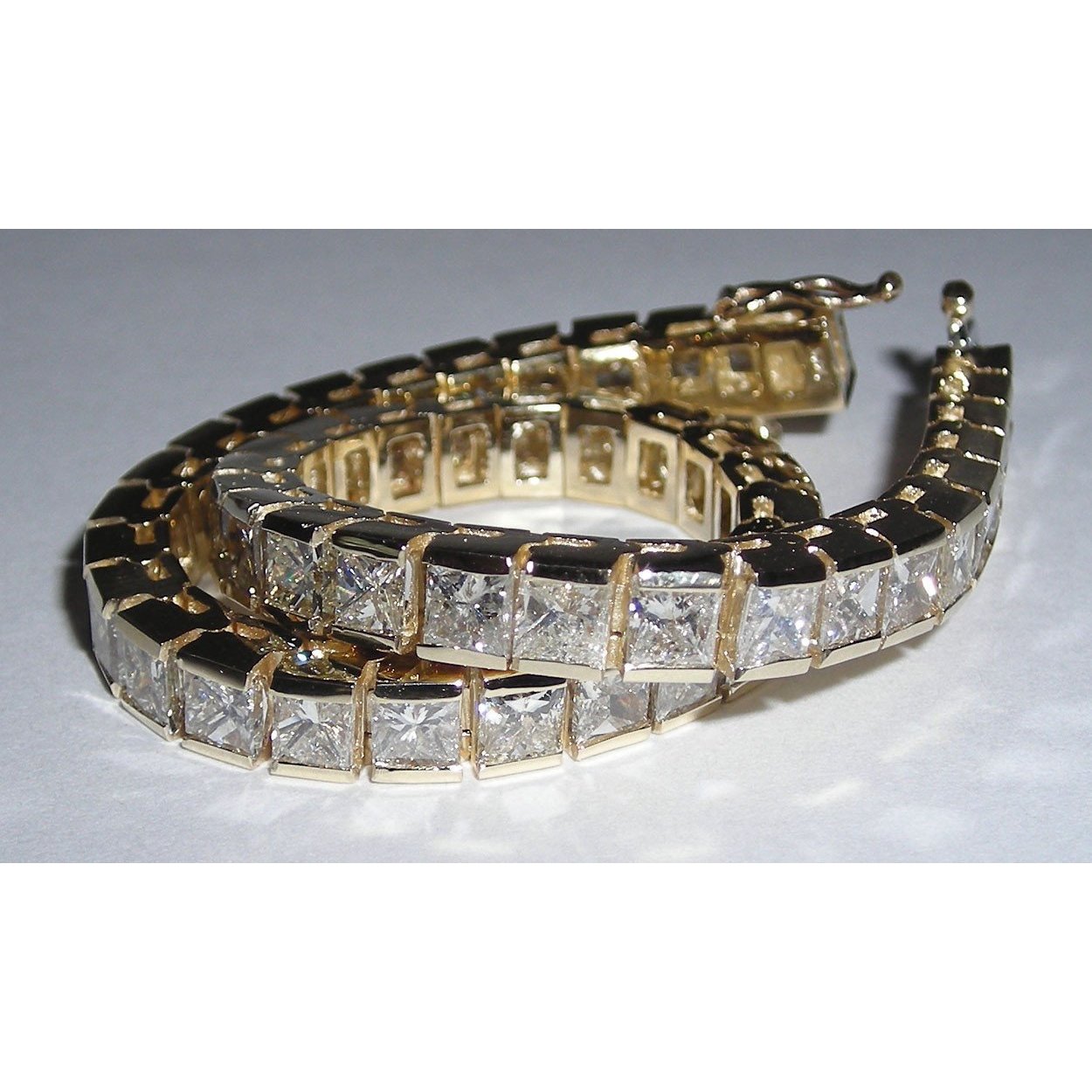 Pulseira de tênis Princesa Diamonds 12.50 quilates em ouro amarelo - harrychadent.pt
