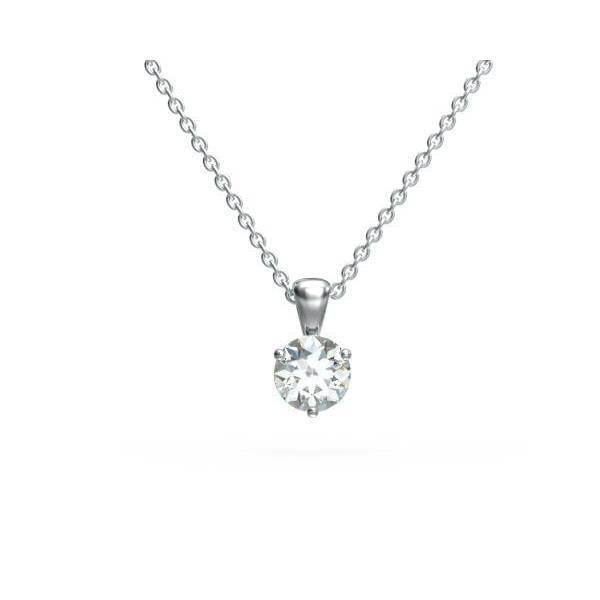 1.20 Ct. Colar de diamante redondo feminino joias finas de ouro maciço - harrychadent.pt