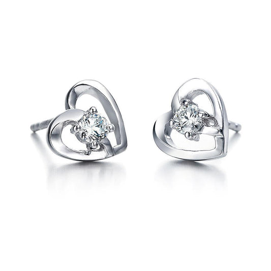 Brinco de diamante com corte redondo de 1.3 ct em ouro branco 14K novo - harrychadent.pt