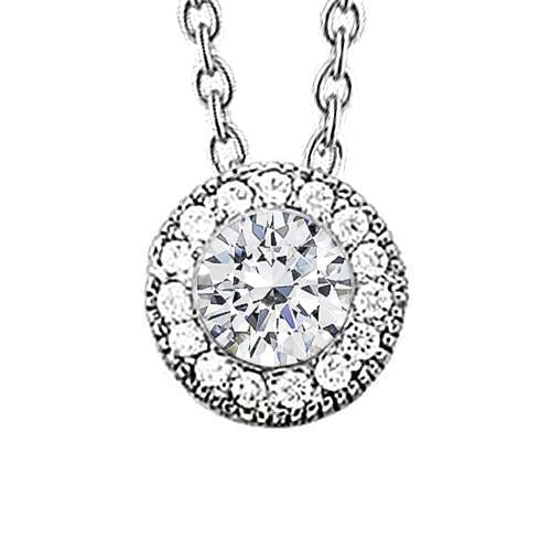 Pingente de diamante de 1.30 quilates em ouro branco 14K novo - harrychadent.pt