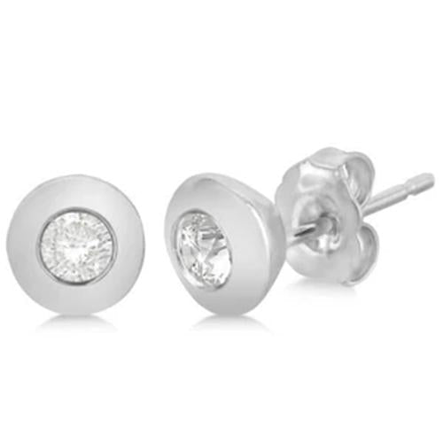 Brinco de cravo feminino de diamante com corte redondo de 1.5 ct - harrychadent.pt