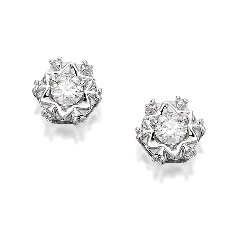 Brinco de diamante com corte redondo espumante de 1.5 ct - harrychadent.pt
