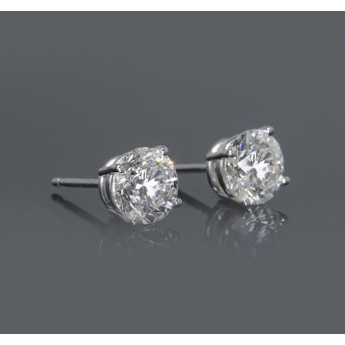 1.50 quilates de brinco feminino de quatro pontas em ouro branco 14K F Vs1 - harrychadent.pt