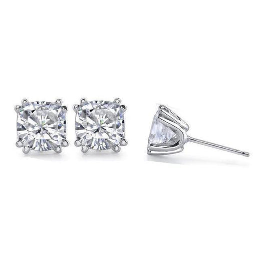 1.50 Ct. Cushion Diamond Studs Brincos Ouro Branco 14K Novo - harrychadent.pt