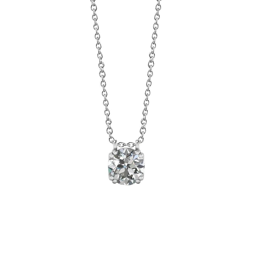 1.60 Ct F Vs1 Solitaire Colar com Pingente de Diamante com Corte Redondo - harrychadent.pt
