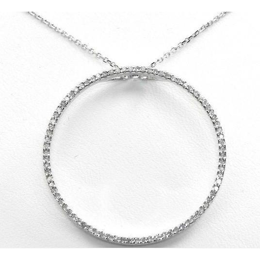 Colar de diamantes redondos com lapidação brilhante de 1.70 ct ouro branco 14K - harrychadent.pt