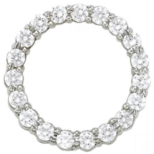 1.75 Ct. Colar de pingente de diamante redondo sem corrente em ouro branco 14K - harrychadent.pt
