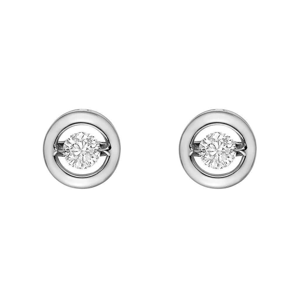 Brinco de 2 quilates em forma de círculo com diamantes de corte redondo - harrychadent.pt