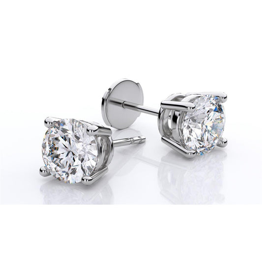 Brinco de diamante de 2 quilates em ouro branco 14K - harrychadent.pt