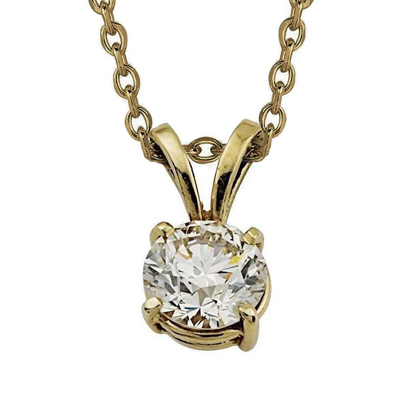 Pingente de colar de diamante redondo de 2 quilates - harrychadent.pt