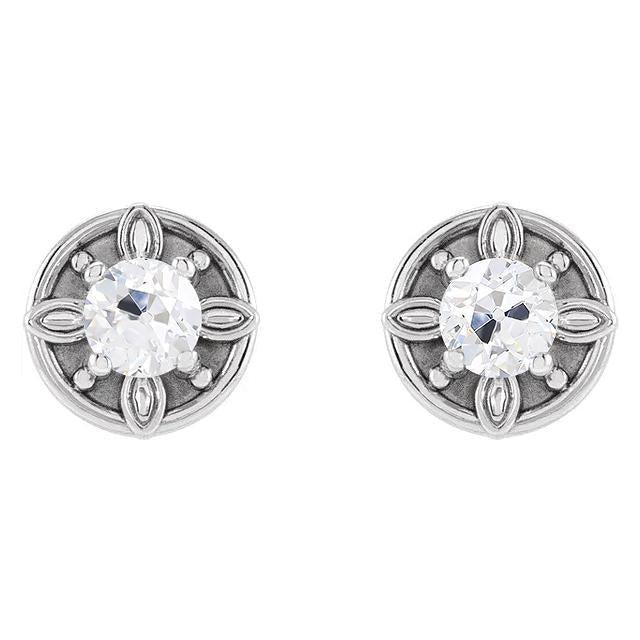Brincos de diamante redondos com 2 quilates e joias de ouro para garimpeiro antigo - harrychadent.pt