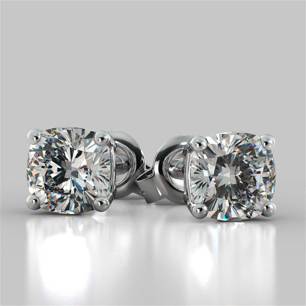 Conjunto de 2 quilates solitário com almofada de diamante e 4 pontas - harrychadent.pt