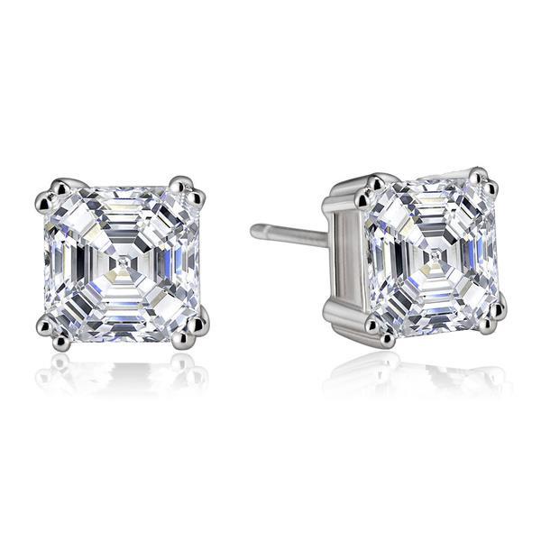 Par de brinco com pino de diamante com corte 2 ct joias de ouro branco maciço - harrychadent.pt