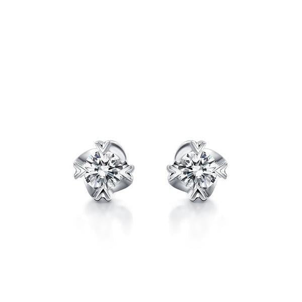 Brincos femininos de 2 ct com diamantes redondos lapidados lindos ouro branco - harrychadent.pt