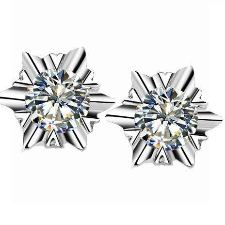 2 Ct. Joias com brinco de diamante redondo solitário - harrychadent.pt