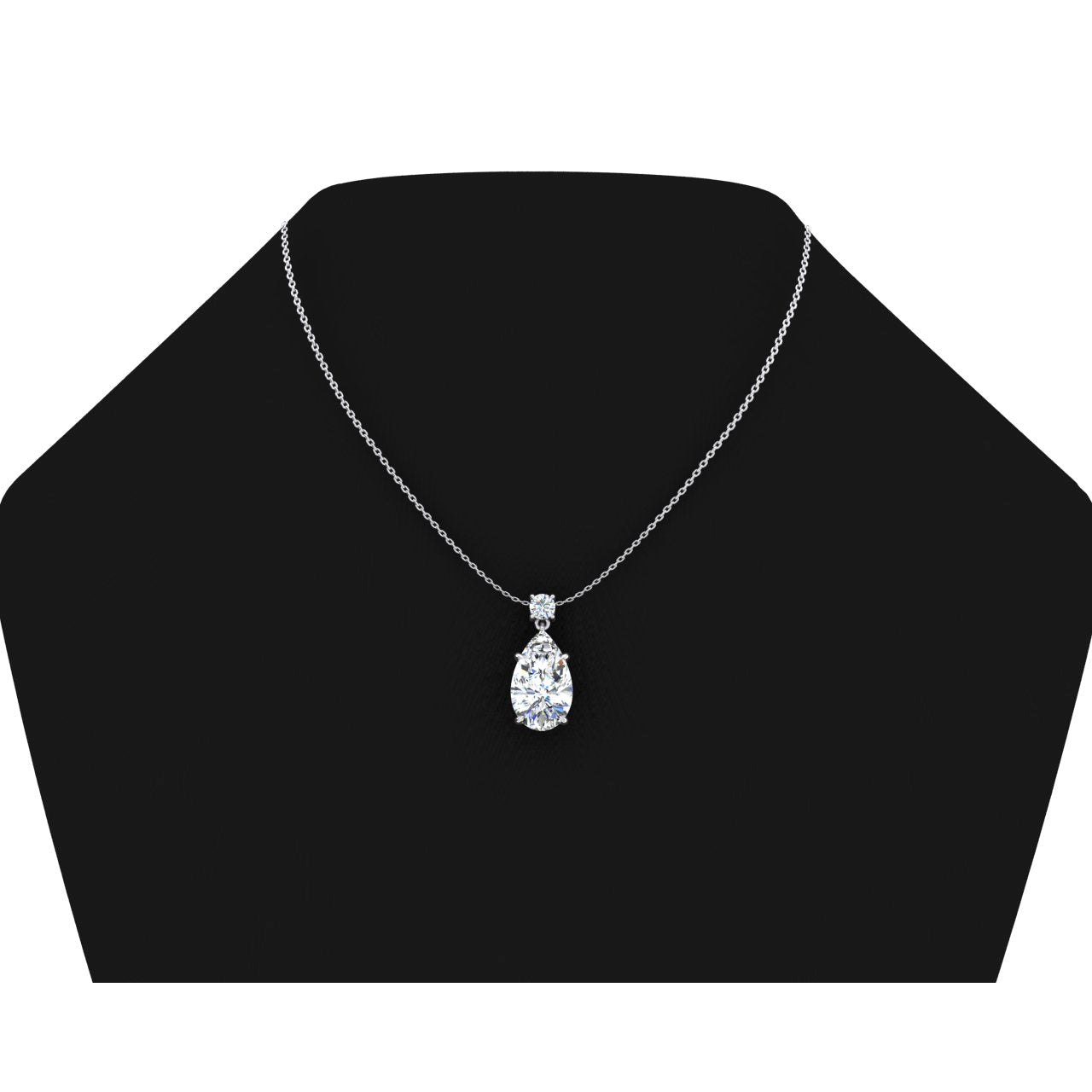 Colar Feminino Pingente Diamante Causal Pêra e Garra de águia Redonda