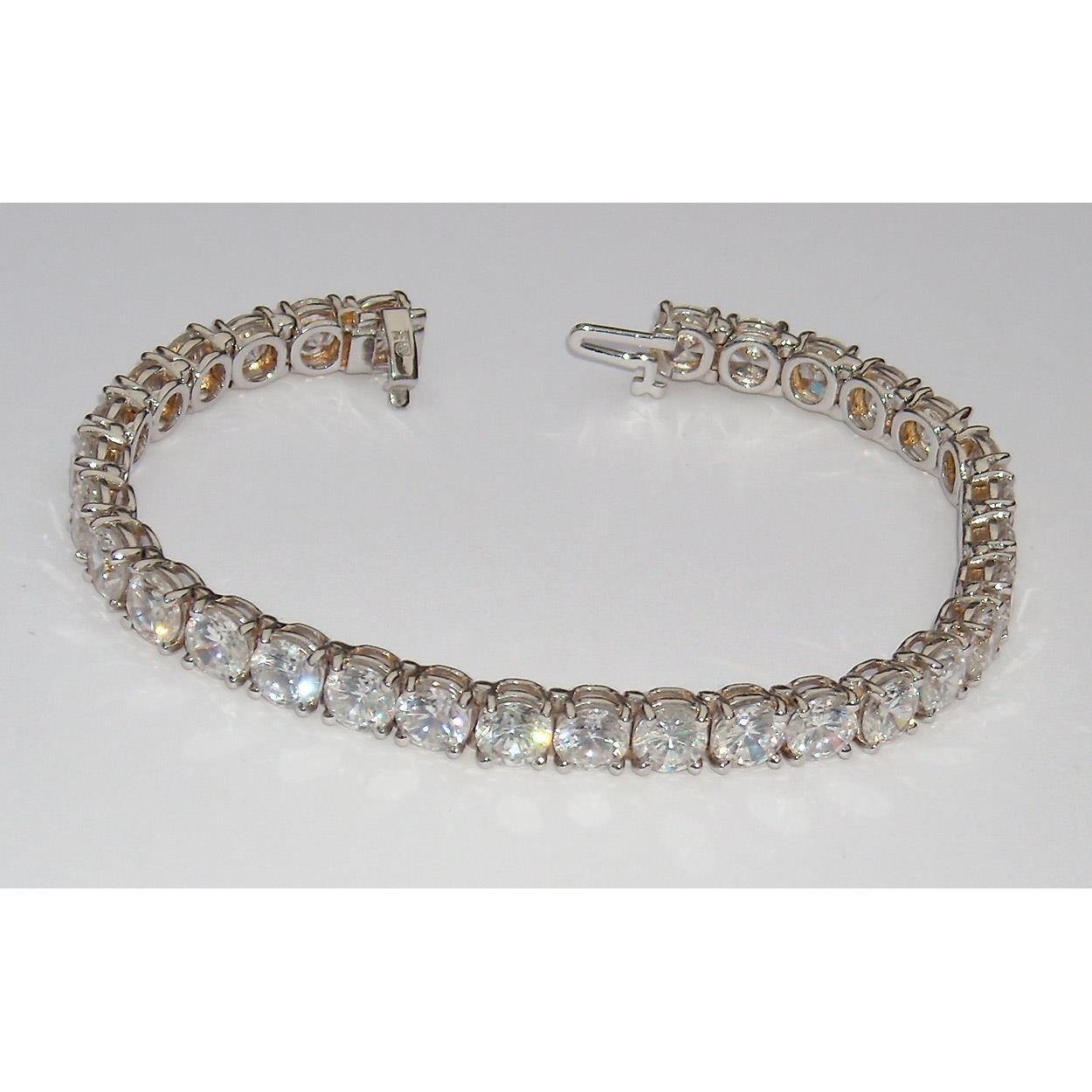 20.15 ct grande pulseira de tênis de diamante x joias 31 pedras - harrychadent.pt