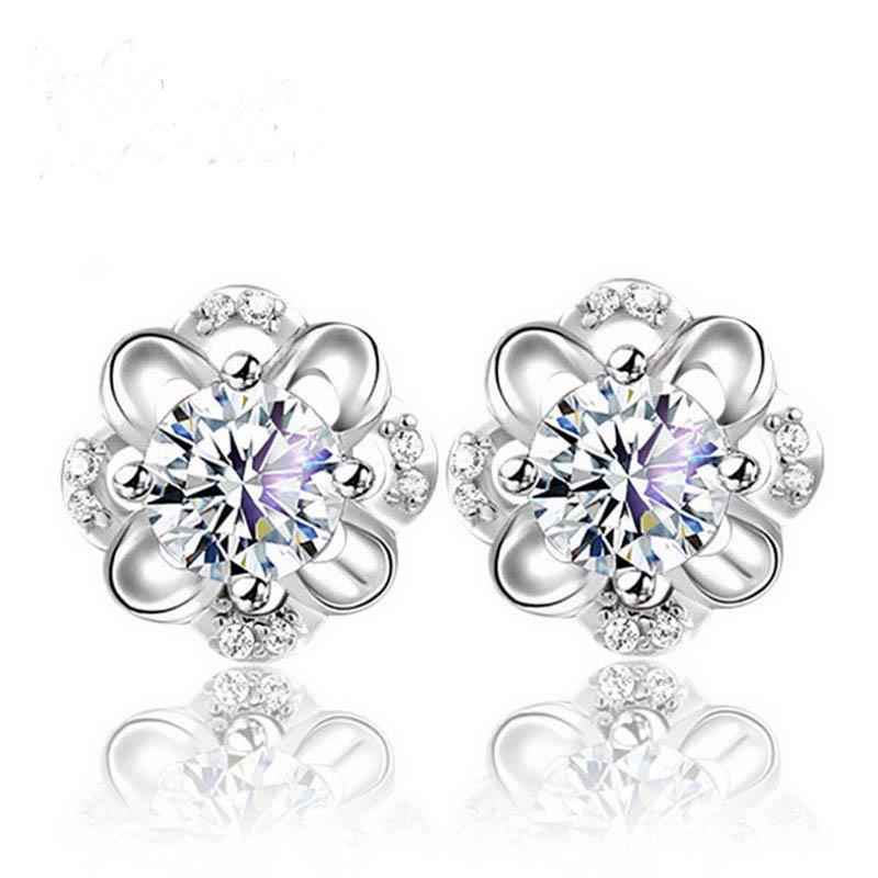 Joias de ouro branco com brinco redondo de diamante de 2.40 quilates - harrychadent.pt