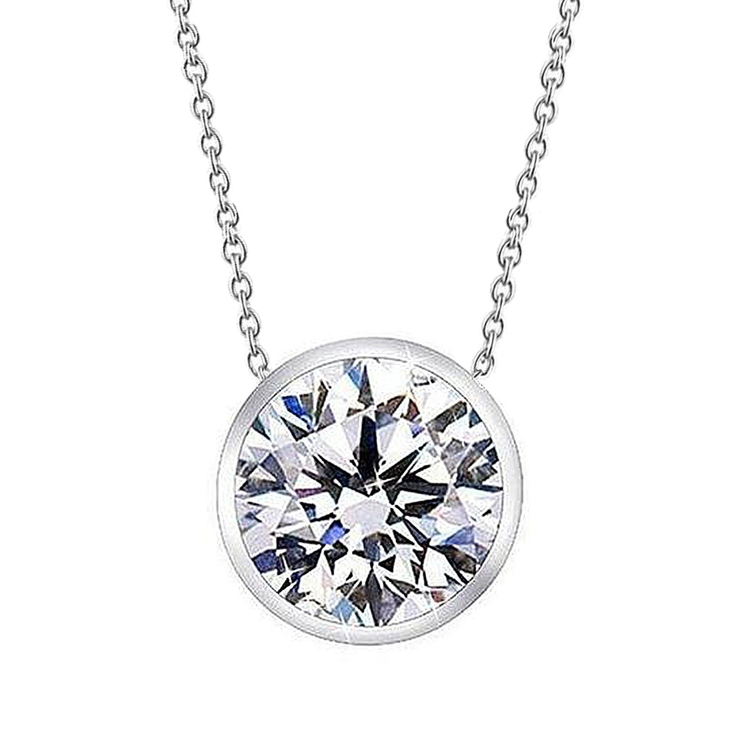 Conjunto de moldura de 2.5 quilates com pingente de diamante redondo e joias de ouro novas - harrychadent.pt