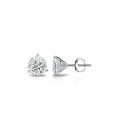 Brincos de cravo feminino de diamante 2.50 ct ouro branco 14K novos - harrychadent.pt