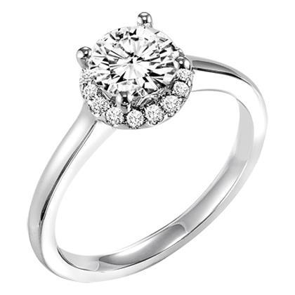 Conjunto de pinos de 2.80 Ct redondo anel de diamante Halo - harrychadent.pt