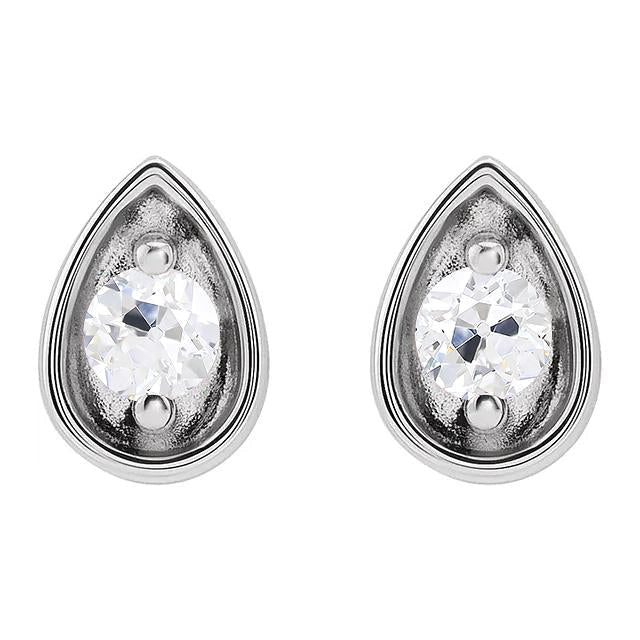 Bijuterias femininas de 3 quilates de diamante em forma de lágrima de mineiro antigo - harrychadent.pt