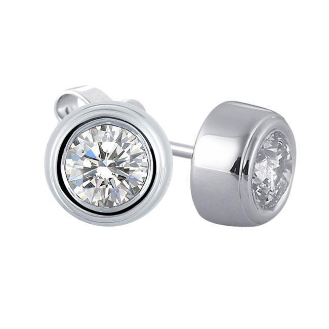 Brincos de diamante de 3 quilates em ouro branco 14K - harrychadent.pt