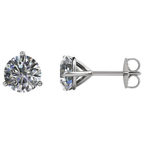 Orecchini Lady Studs in oro bianco 14 carati con diamanti da 3.00 carati - harrychadent.pt