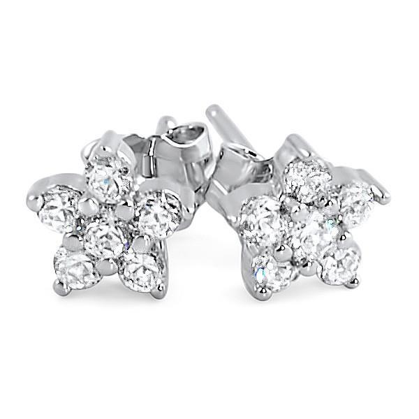 Orecchino con diamante a perno da 3.00 carati. oro bianco 14 carati. taglio rotondo brillante - harrychadent.pt