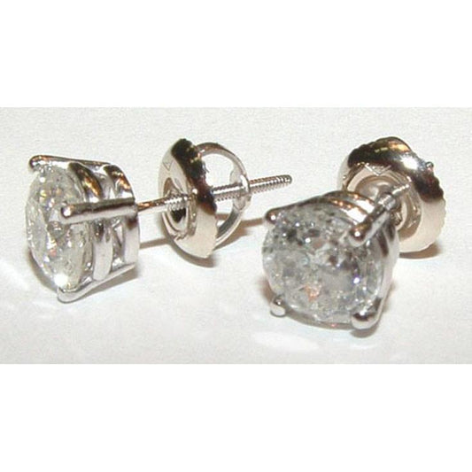 Brincos de cravo redondo feminino de diamante brilhante de 3.01 quilates - harrychadent.pt