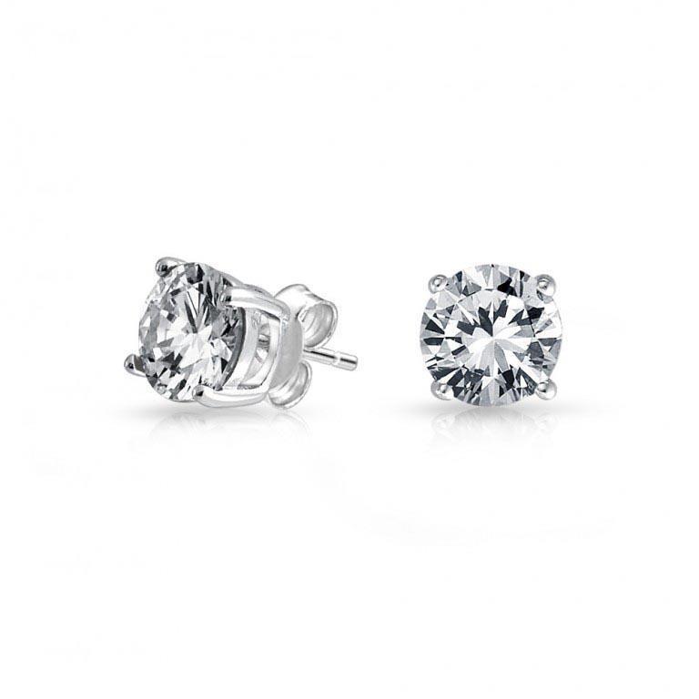 De 3.80 quilates de diamantes femininos brincos com pino conjunto de pontas em ouro branco 14K - harrychadent.pt