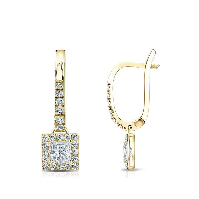 3.80 quilates de diamantes cintilantes brincos pendurados ouro amarelo 14k novos - harrychadent.pt