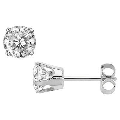 3.80 ct lindo diamante lapidação redonda feminina brincos de ouro branco - harrychadent.pt
