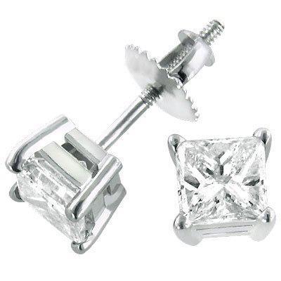 3.80 ct Princess Cut Diamonds femininos brincos de cravo ouro branco - harrychadent.pt