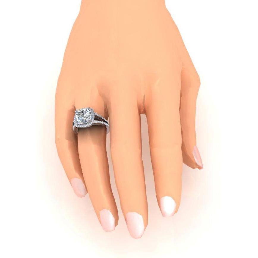 4.50 quilates almofada de diamante halo anel de joias - harrychadent.pt