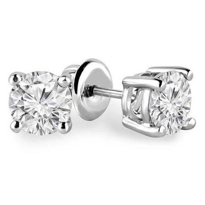 Brincos femininos com diamantes lapidação brilhante 4.50 ct ouro branco 14K - harrychadent.pt