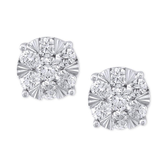 Diamantes cintilantes de corte redondo de 4.60 ct feminino ouro branco - harrychadent.pt
