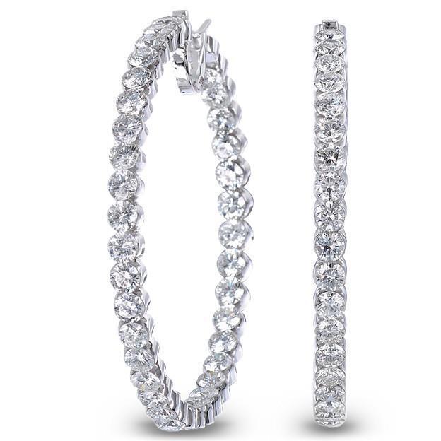 Brincos Lady Hoop de 4.80 quilates com diamantes redondos - harrychadent.pt