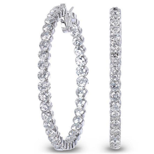 Brincos Lady Hoop de 4.80 quilates com diamantes redondos - harrychadent.pt