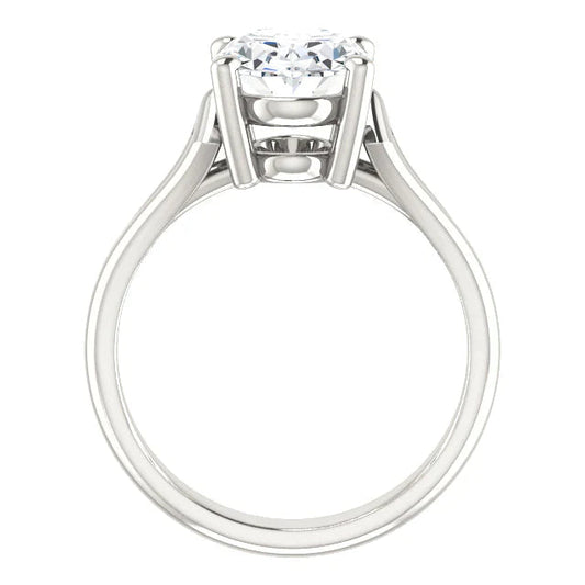 5 Quilate Oval Anel de Diamante