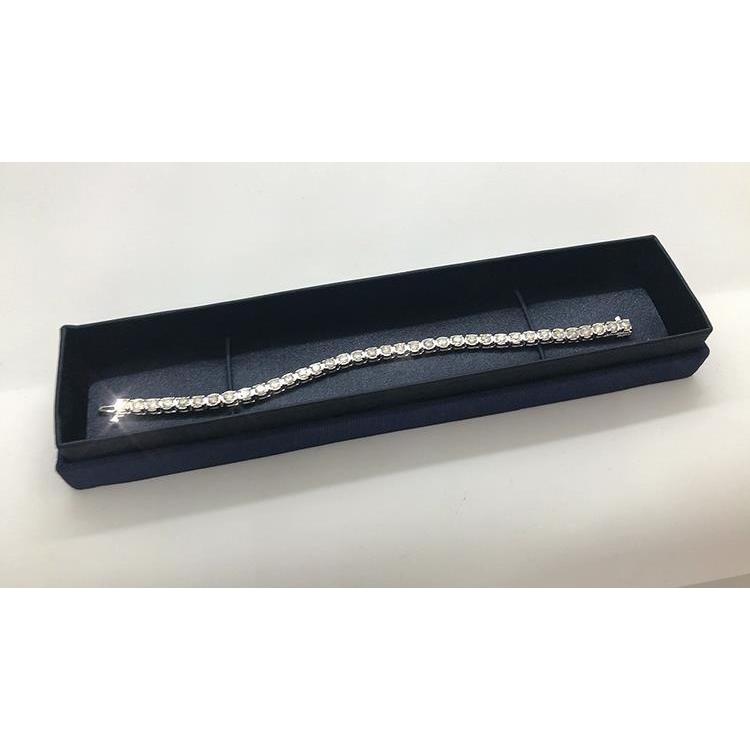 Pulseira de tênis de 5.40 quilates e 4 pinos com diamante redondo branco - harrychadent.pt