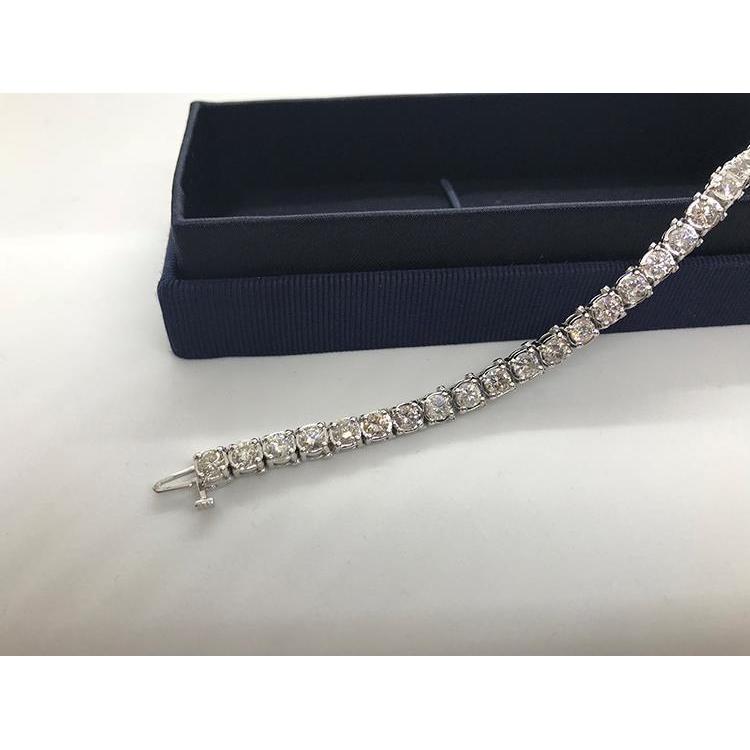 Pulseira de tênis de 5.40 quilates e 4 pinos com diamante redondo branco - harrychadent.pt