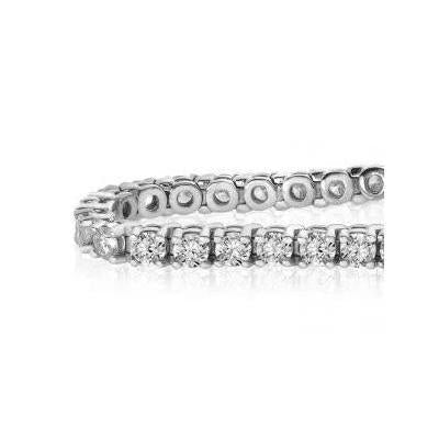 Pulseira feminina de 6,00 quilates com diamantes lapidação redonda em ouro branco - harrychadent.pt